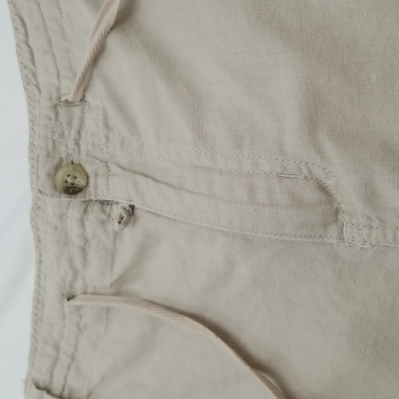 Columbia SZ M Tan Drawstring Lightweight Linen / Cotton Blend Shorts Coastal - Picture 8 of 11